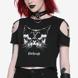 Blackcraft cat crop top